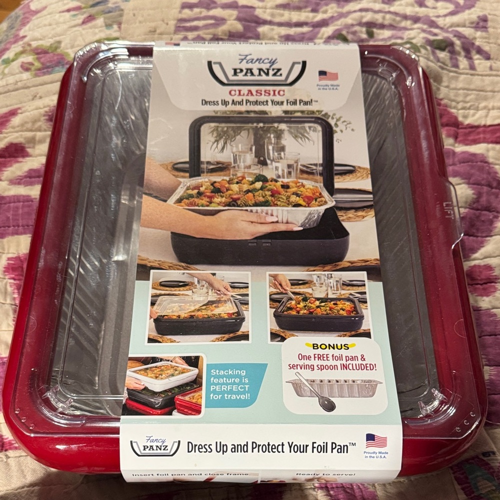 Fancy Panz Classic Red Foil Pan Protector/travel carrier